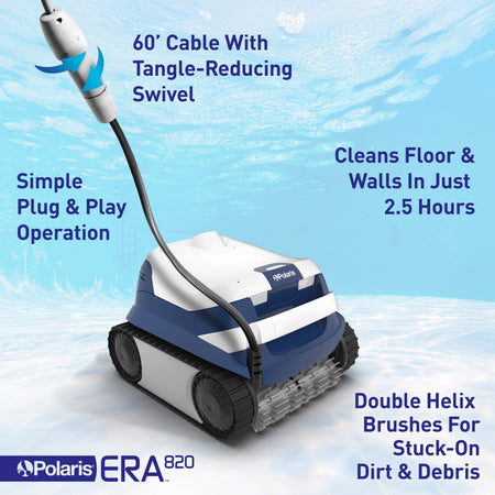Polaris ERA 820 robotic cleaner feature detail