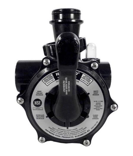 Hayward SP0710X62 Vari-Flo side mount multiport valve, top view