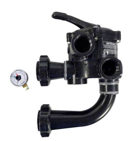 Hayward SP0710X62 Vari-Flo valve with side mount pressure gauge