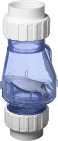 Magic Plastics Inc SuperPro Swing-Spring Clear Check Valve with Unions .5lb SlipxSlip 2" | SP0823-20C