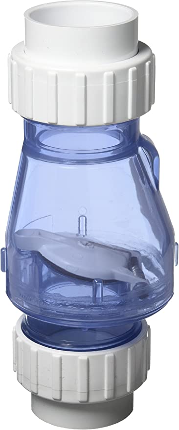 Magic Plastics Inc SuperPro Swing-Spring Clear Check Valve with Unions .5lb SlipxSlip 2" | SP0823-20C