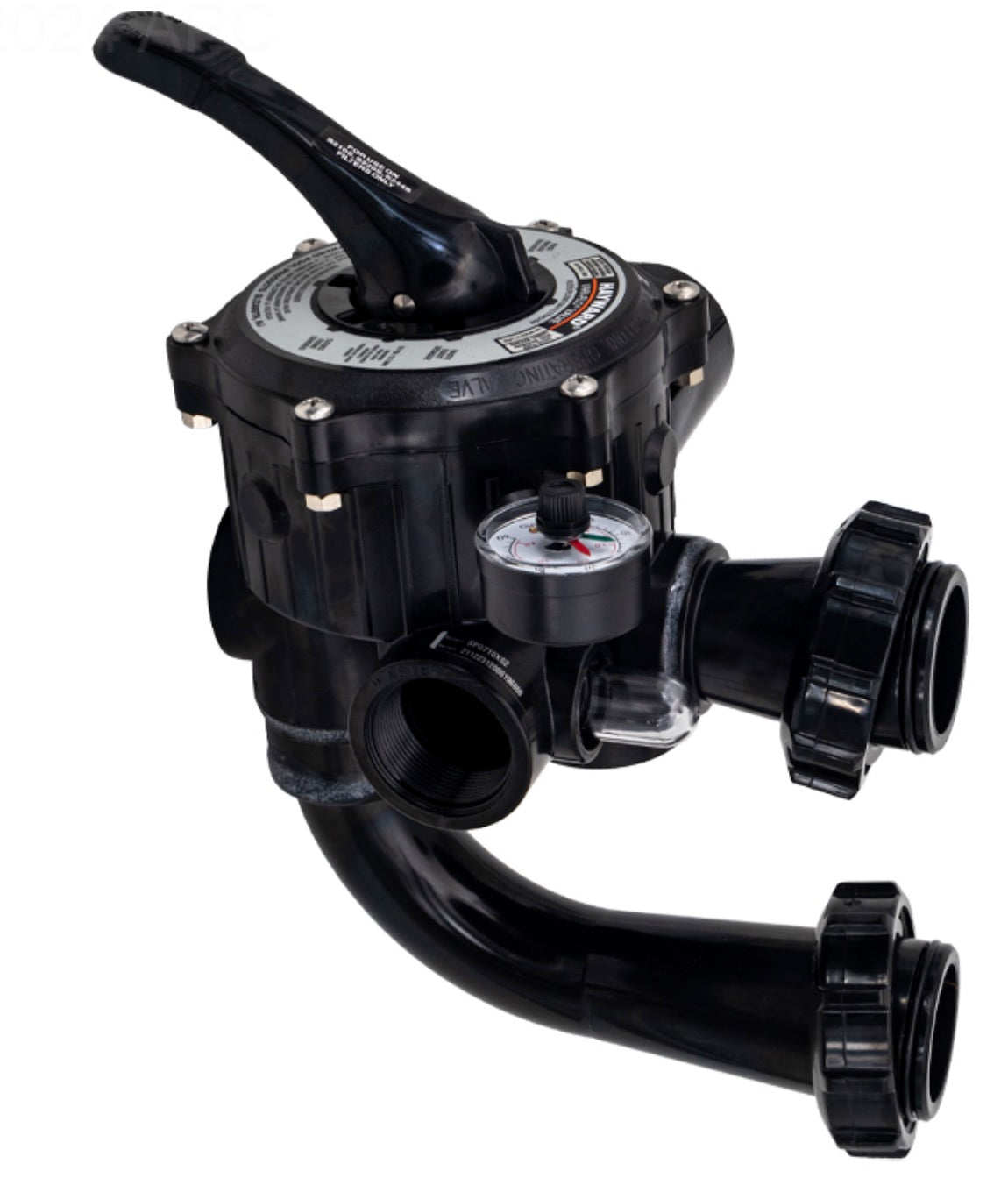 Hayward SP0710X62 Vari-Flo valve, side view showing 1.5 in. ports