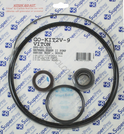 SuperPro GO-KIT2V-9 Viton gasket and o-ring kit for Hayward Super II pumps