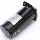 Century SQ1072 pool pump motor, top view showing the nameplate side