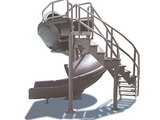 S.R. Smith Vortex Open Flume Slide with Staircase, Gray Granite