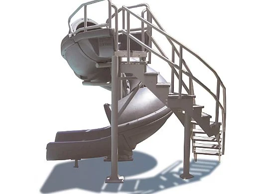 S.R. Smith Vortex Open Flume Slide with Staircase, Gray Granite