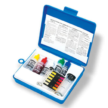 Swimline Hydrotools 8440 four in one pool water test kit with storage case