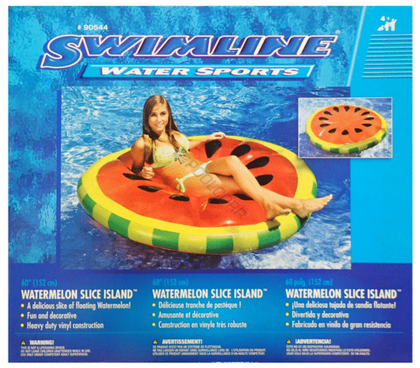 Swimline 90544 60 inch watermelon slice inflatable floating island