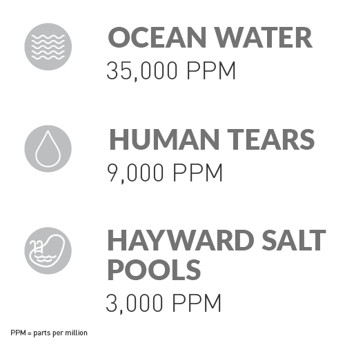 Hayward AquaRite salt chlorination process graphic