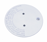Sta-Rite 08417-0005 white adjustable floor cover plate, top view