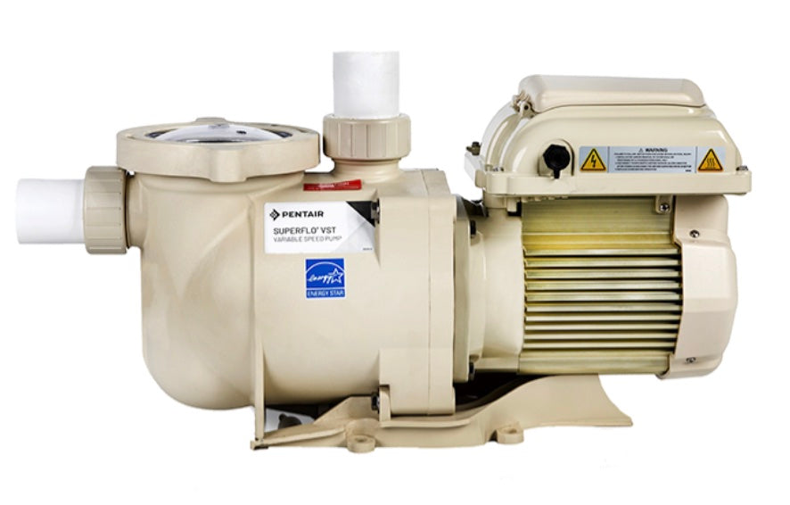 Pentair SuperFlo VST variable speed pool pump, side view
