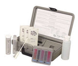 Jack's Magic TK003 professional test kit, case open showing tubes and test block