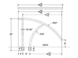 Saftron TRTD-144-G Triton return to deck handrail in gray, second view