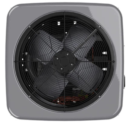 Raypak WeatherKing TWPH-6560EHT01 heat pump, top view showing the fan
