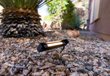 Brilliance Wall Washer With Adj T-Ground Spike, Brass + Black Cerakote Light Bar Shield And Integrated 3000K Light Bar