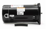 Century USQ1102 pool pump motor, side view showing the square flange