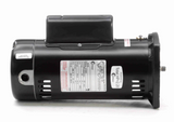 Century USQ1202 48Y frame pool pump motor, side view showing the square flange