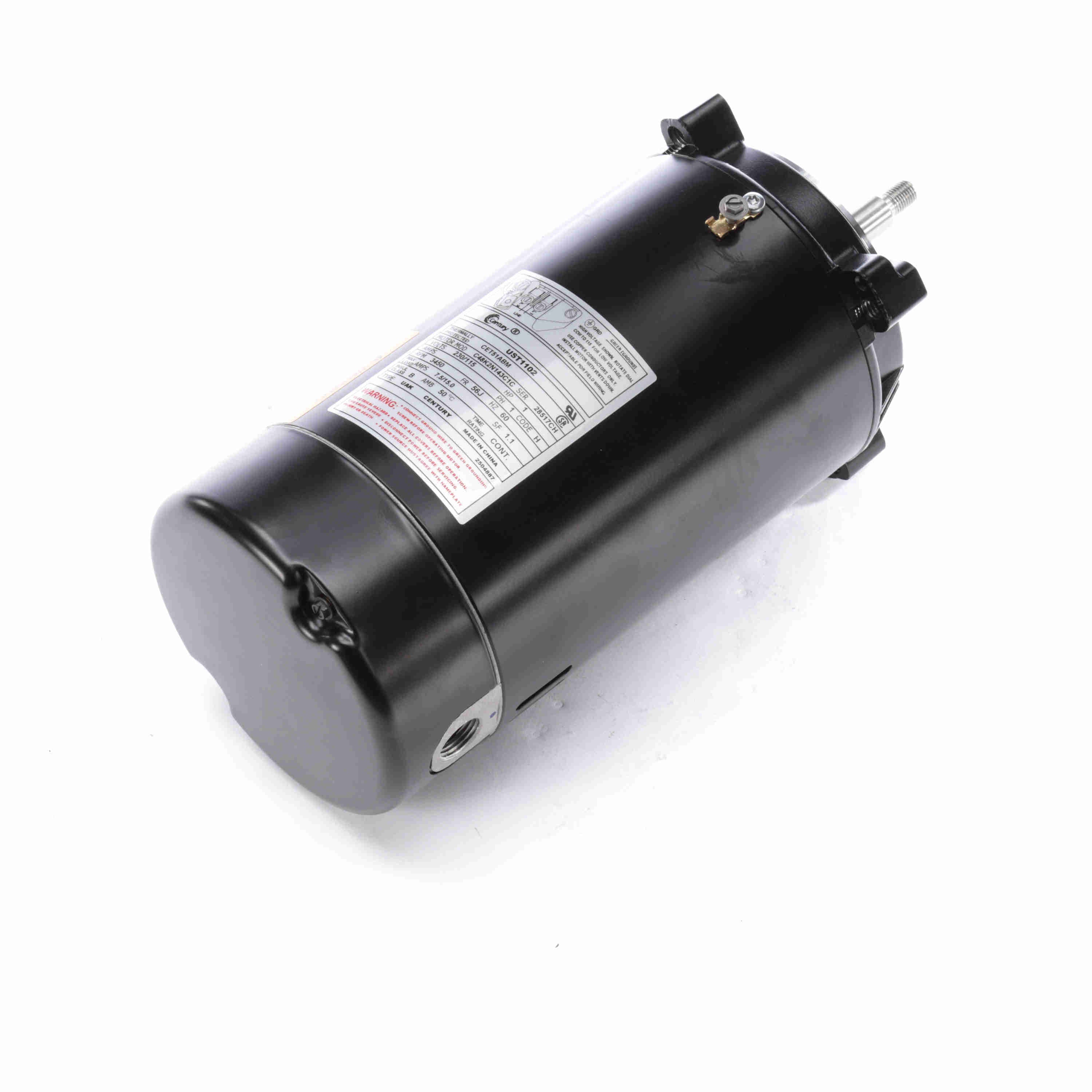 Century UST1102 1 HP 56J pump motor, top view