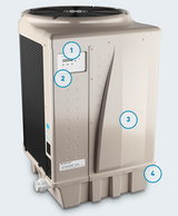 Pentair UltraTemp 140 heat pump, cutaway section view