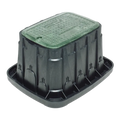 Rain Bird VBSTD, Standard Valve Box With Black Body And Green Lid