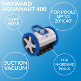 Hayward W3PHS41CST AquaNaut 400 suction cleaner, top view
