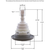 Waterway 229-8120 Poly Storm jet internals dimension drawing