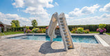 Bad Axe X7 pool slide at a residential swimming pool, lifestyle view 5
