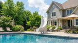 Bad Axe X7 pool slide at a residential swimming pool, lifestyle view 6
