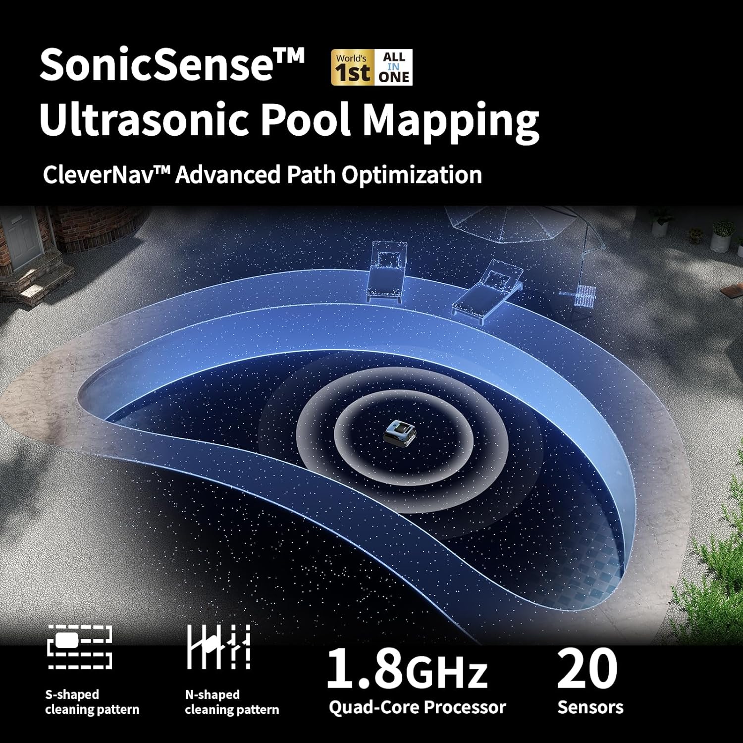 Beatbot A100 Pro robotic pool cleaner, feature view 4