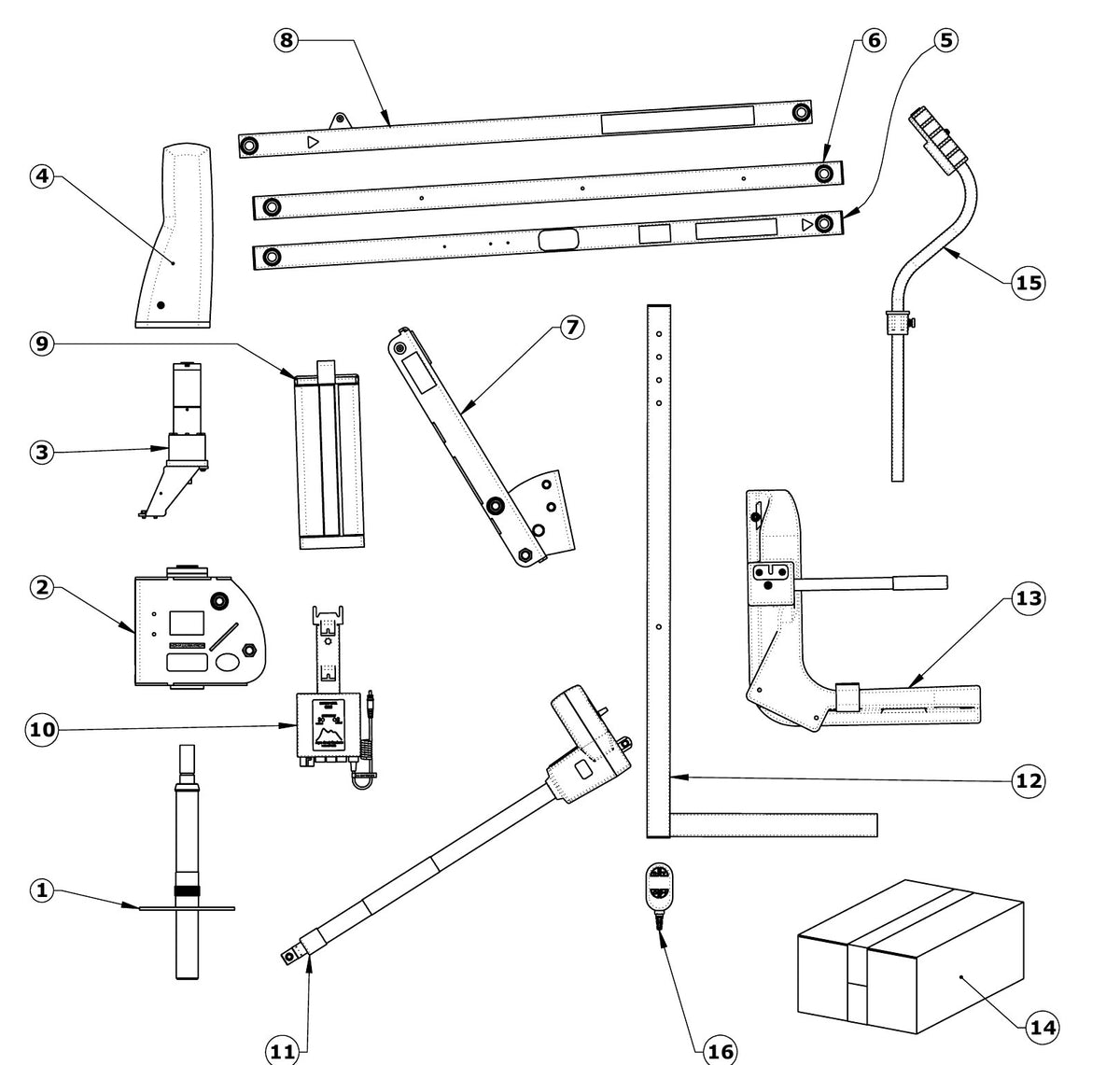 Aqua Creek Mighty 400 Pool Lift exploded parts diagram with numbered keys