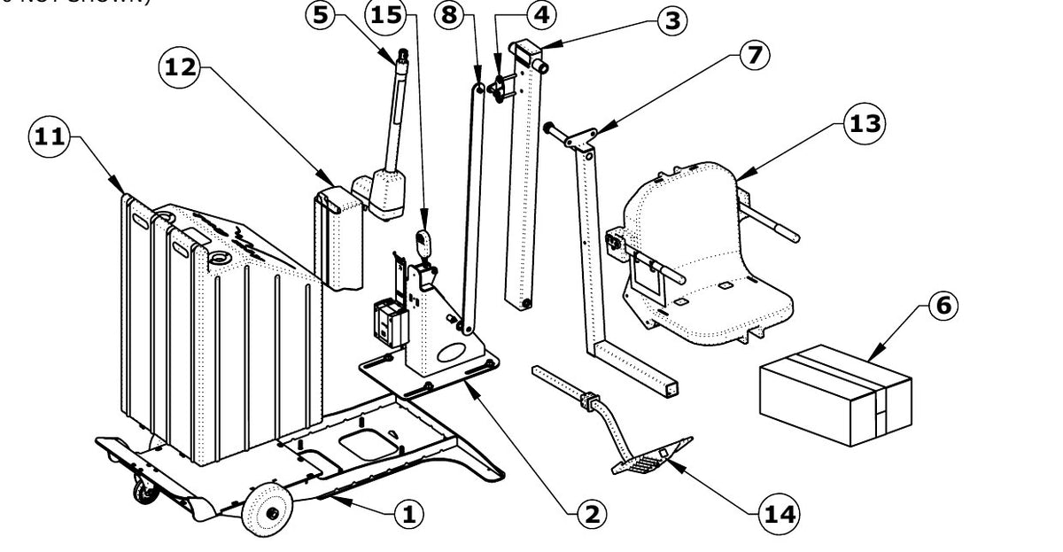 Aqua Creek Portable Pro Pool 2 Lift exploded parts diagram with numbered keys