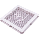 AquaStar WAV9WR101 9 x 9 white Wave suction cover, top view