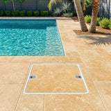 AquaStar SFL10100 clear Fill-Lid skimmer cover, detail view