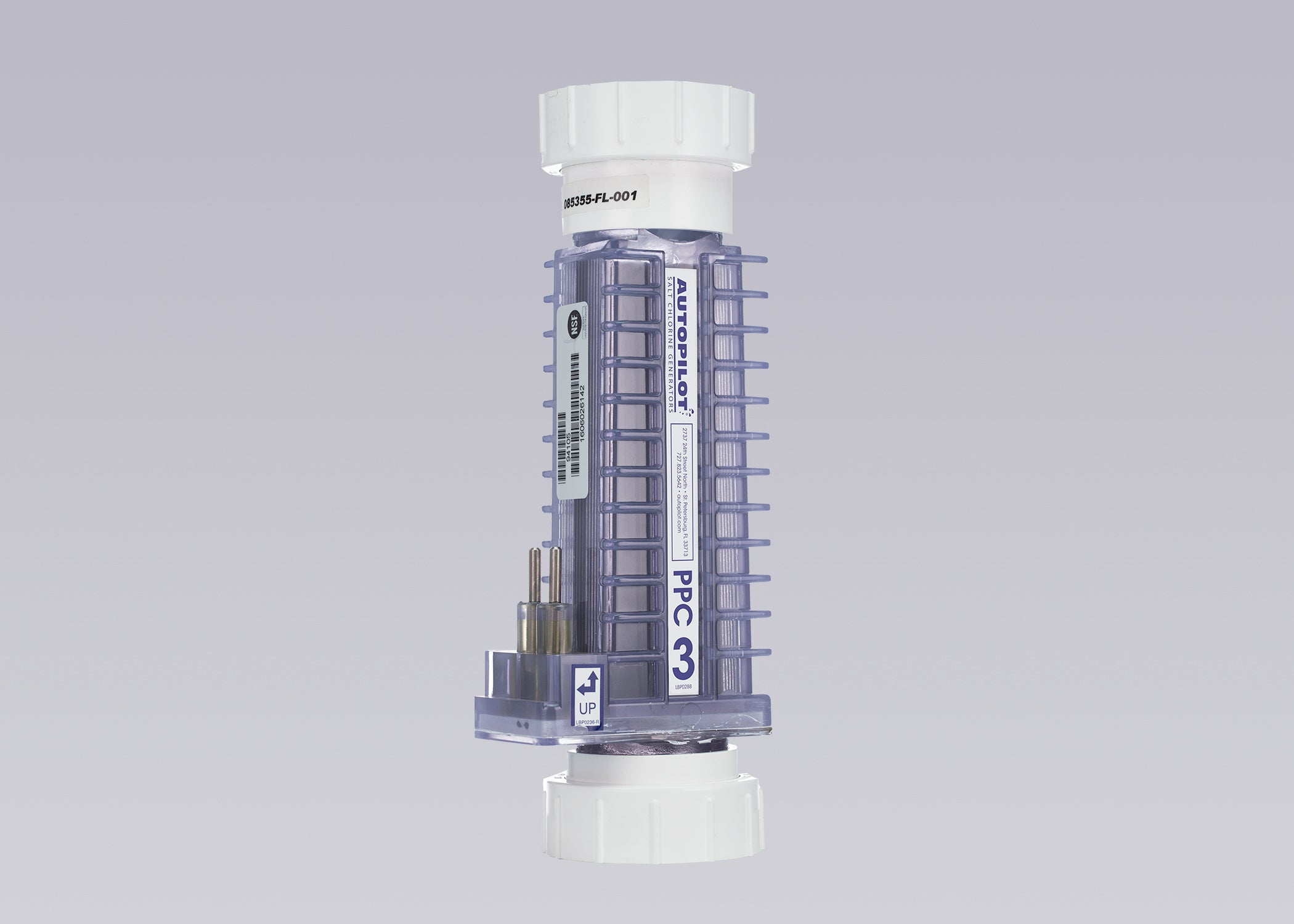AutoPilot PPC3 replacement salt cell with unions and inline strainer