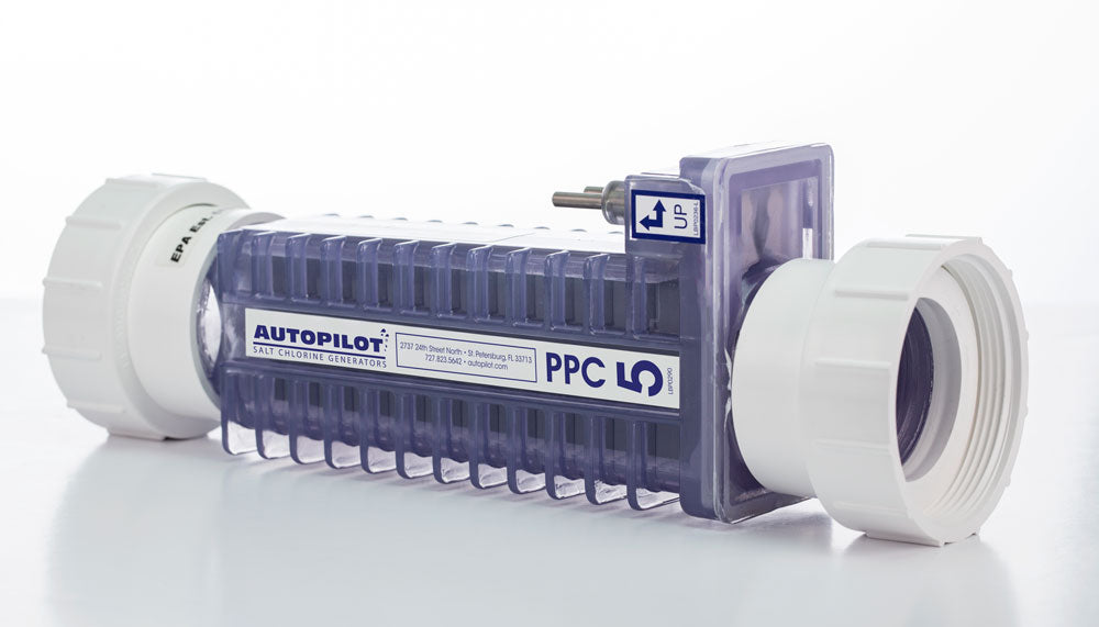 AutoPilot PPC5 replacement salt cell with unions, alternate view