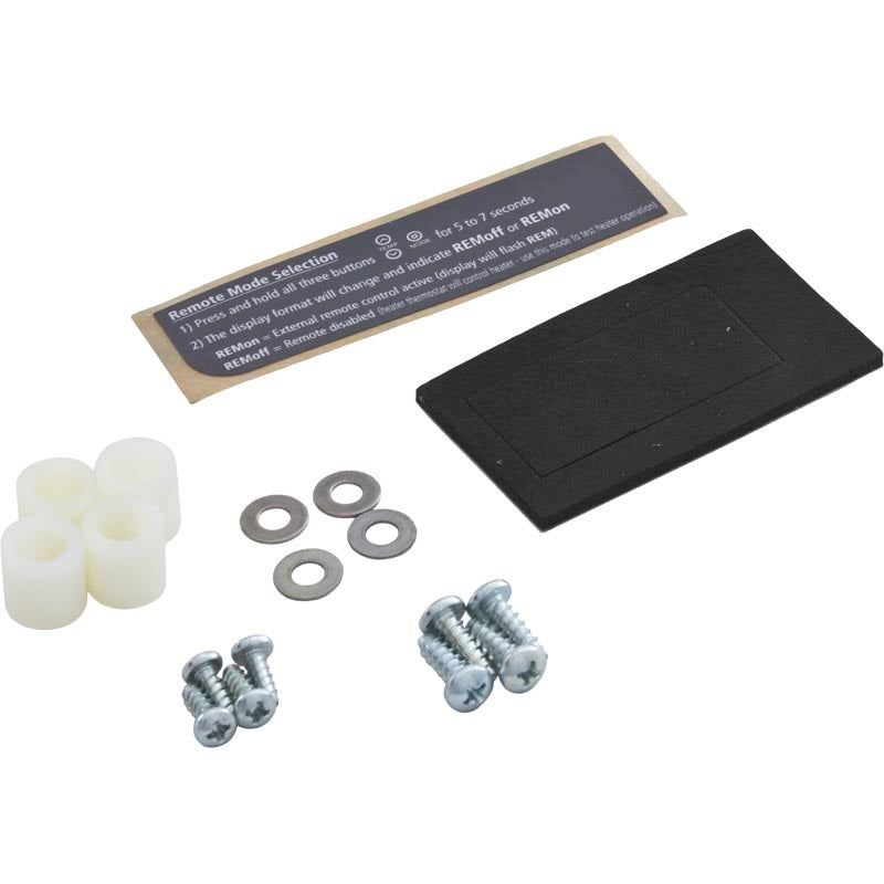 Raypak 009491F control bezel with switch decal membrane, rear view
