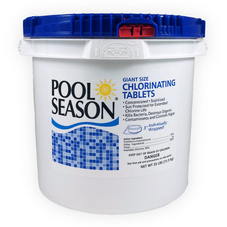 Pool Season 25 lb bucket of chlorinating tablets