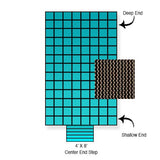 PoolTux King99 16 x 36 ft Mesh Safety Cover with Center Step, Tan, 20 Year Warranty, CSPTTMP16361