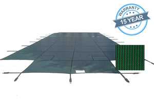 Pooltux Royal Green Mesh Rectangular Safety Cover | CSPTGME20401