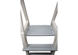 Confer Plastics 6000X in-pool ladder showing the flat treads and side rails