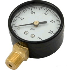 SuperPro 81060BU side mount pool filter pressure gauge with indicator needle
