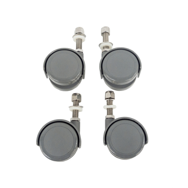 Power Vac Corp. 026-D gray caster wheel set, four wheels