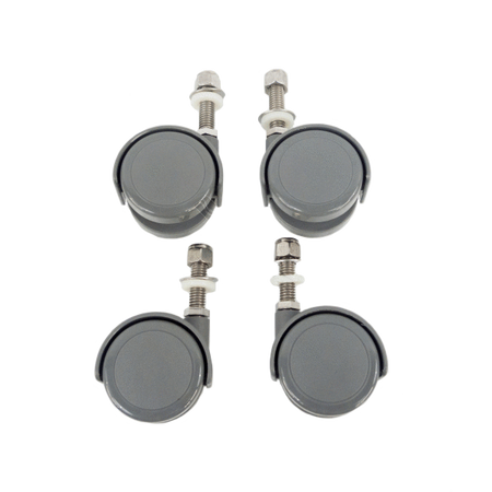Power Vac Corp. 026-D gray caster wheel set, four wheels