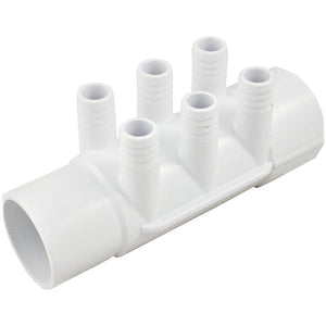 Waterway 672-7150 manifold, 2 inch with six 3/4 inch ribbed barbs