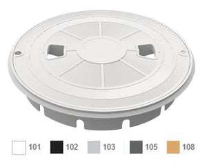AquaStar SKRT103 9-7/8 inch round skimmer lid and collar in light gray