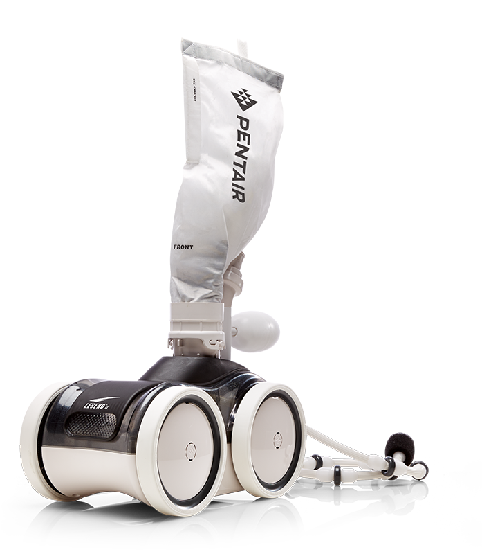 Pentair Letro Legend II LX5000G pressure side pool cleaner, grey top and white bottom
