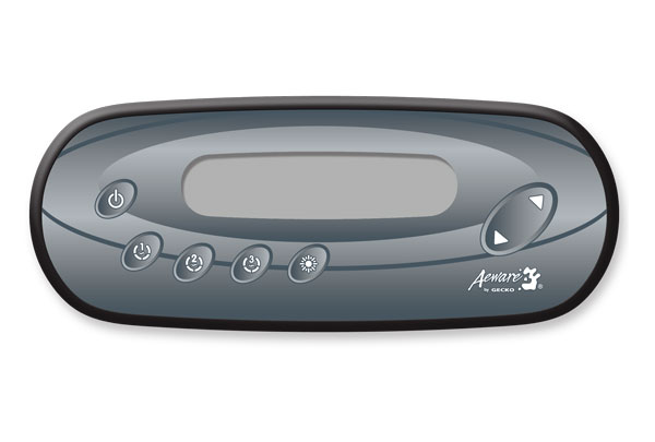 Gecko Alliance 0607-005012 Aeware IN.K450 seven button spa control panel with overlay