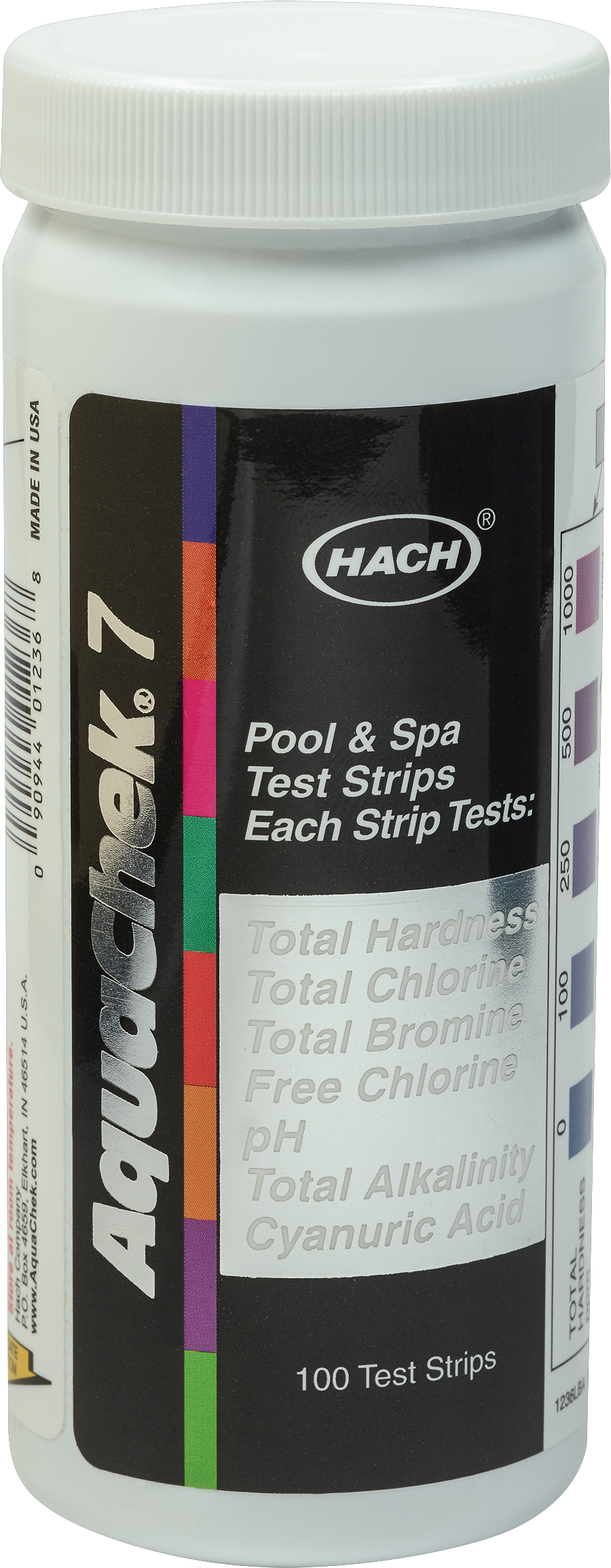 AquaChek Silver 551236 7-way pool and spa test strips, 100 strip bottle