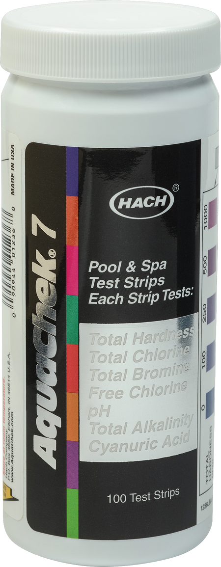 AquaChek Silver 551236 7-way pool and spa test strips, 100 strip bottle