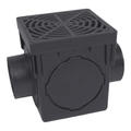 Dura 094-K 9 inch 2-outlet drainage kit with black grate